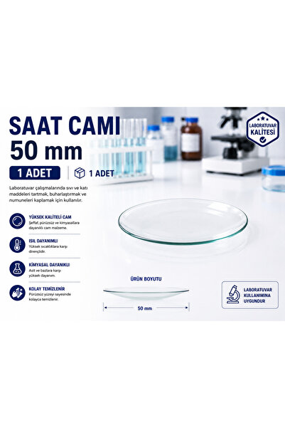 Labolist Saat Camı 50 mm 1 Adet