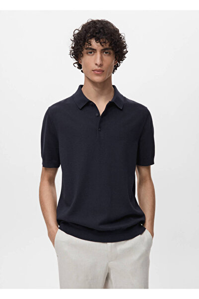 MANGO Man Dünnes Trikot-Poloshirt aus 100 % Baumwolle