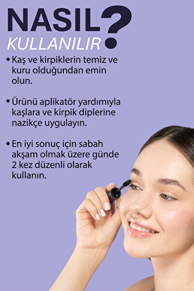 ASHLEY JOY Keratin Ve Biotin Içeren Besleyici Uzatıcı Doğal Bakım Kaş Kirpik Serumu 6 ml