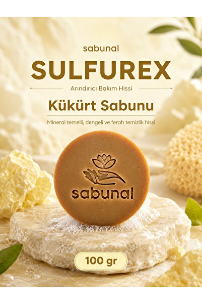 sabunal Sulfurex Sulfur Soap - Natural Care Soap for Oily Skin, Pores, and Bl...