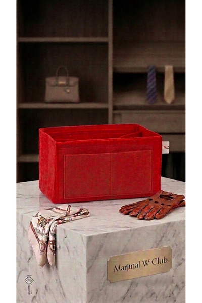 MARJİNAL W CLUB Çift Suluklu Extra Cepli Çanta Içi Organizer 28 X 15 X 12 OLCULU