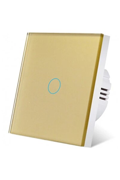iUni Touch switch for stairwell, cross head 1F, Tempered glass, LED, Gold