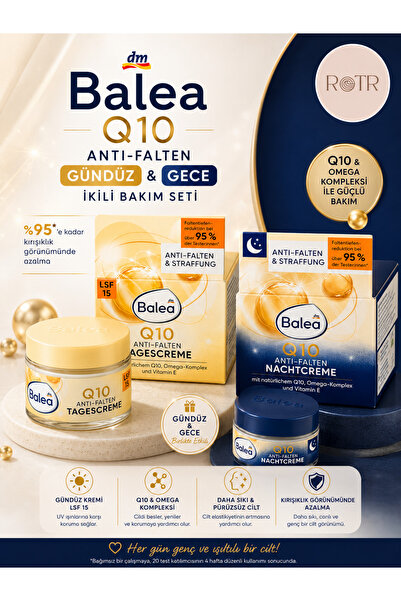 BALEA Q10 Anti-Aging Skin Care Set |   Night Cream + Day Cream Spf15 |   Anti...