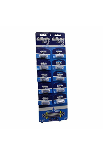 Go İthalat Blue3 Razor with Cartridges 10 Pieces (5263)