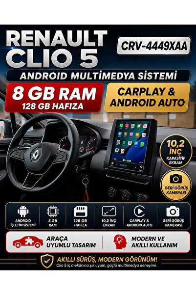 Carvocal Renault Clio 5 Android Multimedya Sistemi (2020-2023) CRV-4449XAA