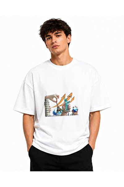 Inscriptie Tricou Unisex Bumbac Premium Casual " Graps the world "