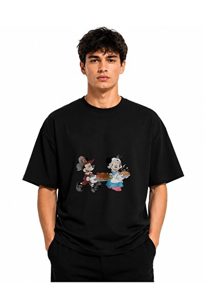 Inscriptie Tricou Unisex Bumbac Premium Casual " Mickey Mouse and Minnie Mous...