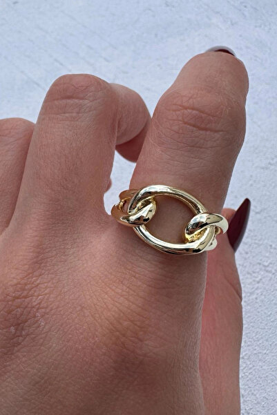 Leo'Stone Polished Series Chain Form Adjustable Women's Steel Ring