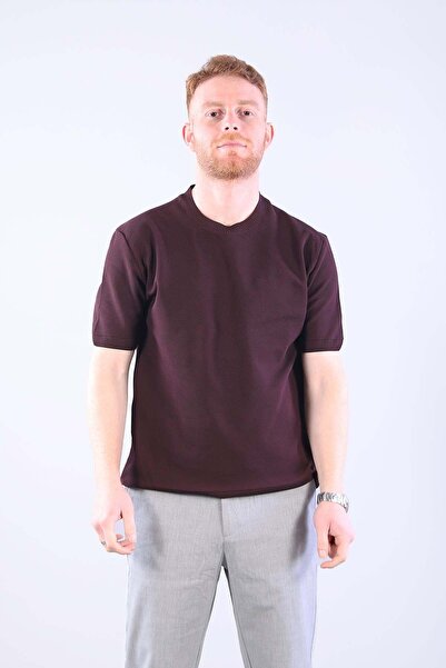 Mckanzie 10023 okrugla kragna Pletena odeća sa saćastim uzorkom T-shirt