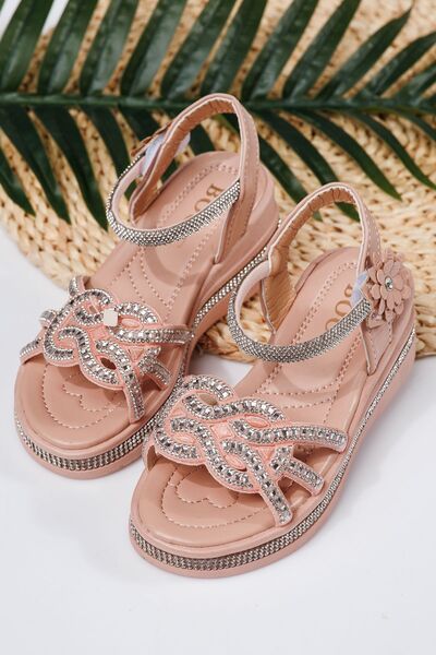 Zaira Sandale fete roz din piele ecologica Lilith2 #21753 - 36