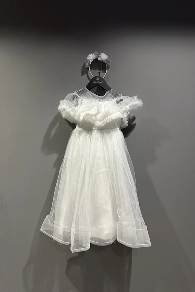 HAUSEkids 6-10 Yaş Sugar Pollyana Kız Çocuk Elbise-Ekru