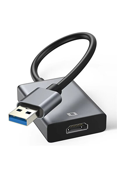 Kebidumei USB 2.0 Gray USB to HDMI Adapter HD 1080P USB 3.0 to HDMI-Compatibl...
