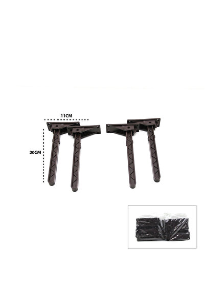 Go İthalat 4 BUCĂȚI PICIOARE DE MASĂ MARO, PLASTIC COMPLET, 20CM, DESCHIS/ÎNC...