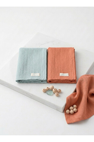 elibaby Set of 2 100% Organic Cotton Muslin Blankets (Ni̇l, Tarçin 2 Pieces 7...