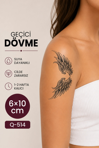 Barly Geçici Kanat Figürlü Mini Dövme Tattoo