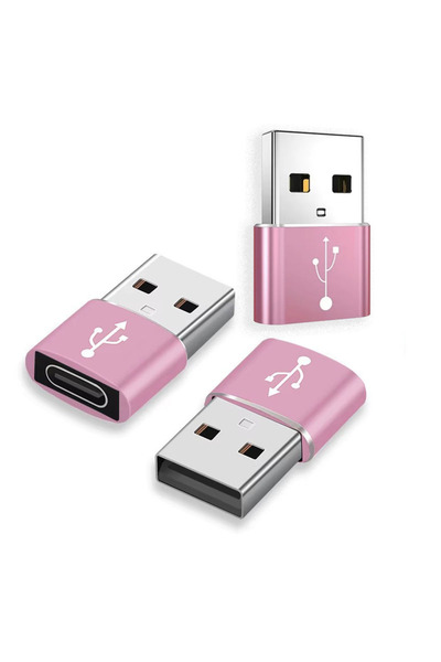 Choice5 Pink 3pcs 3pcs/5pcs USB-A TO USB-C Converter Adapter Adaptor TYPE C t...