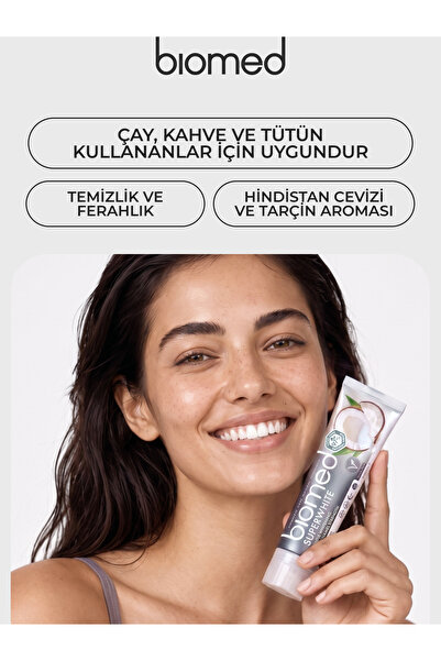Biomed SuperWhite Florürsüz Beyazlatıcı Diş Macunu – Doğal İçerikli – 100 gr