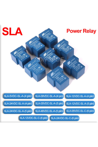 Choice1 SLA-12VDC-SL-C(6Pin) 5Pcs Power Relay SLA SLA-05V 09 12V 24V 48VDC-SL...