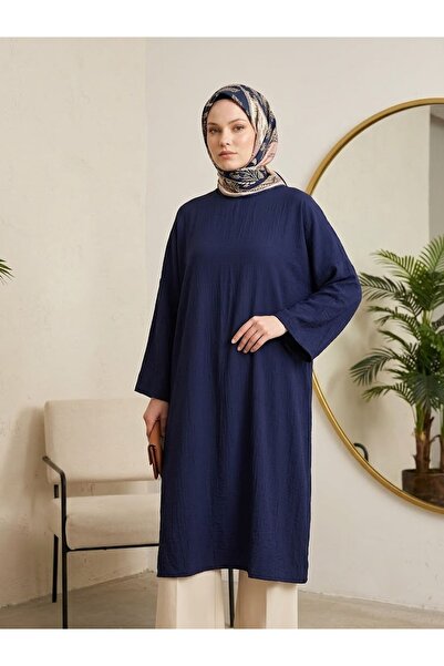 Generic Brand تونيك نسائي من قماش الفراولة المنسوج بأكمام طويلة ومريح من لونس...