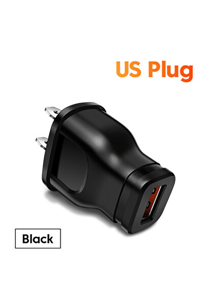 Choice3 US black Elough 1A 5W Single USB Travel Charger USB to EU/US Conversi...