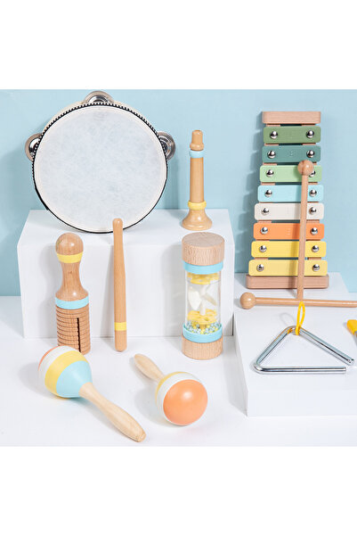 Choice1 8 instruments Interactive Musical Toy Wooden Toys Child Percussion In...