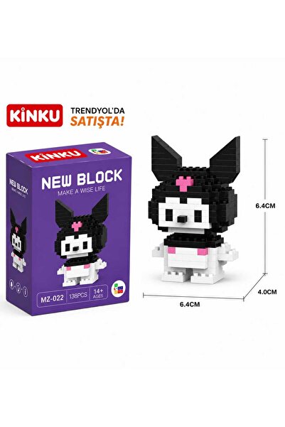 KİNKU Kitty Kuromi Mini Kuromi Karakter Figür Oyuncak 3D Yapboz Puzzle Yapı O...