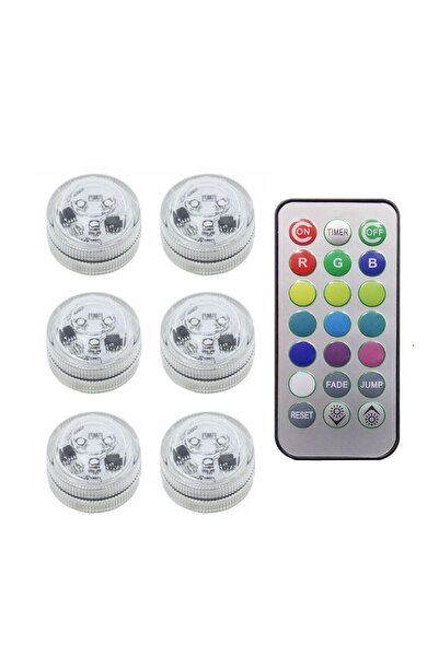 Choice 6 مصابيح 1 وحدة تحكم أضواء LED غاطسة مقاومة للماء RGB ضوء تحت الماء لح...