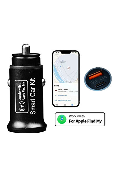 Choice شاحن سيارة لأجهزة آبل مع جهاز تتبع GPS، شاحن هاتف USB بقوة 20 واط، شحن...