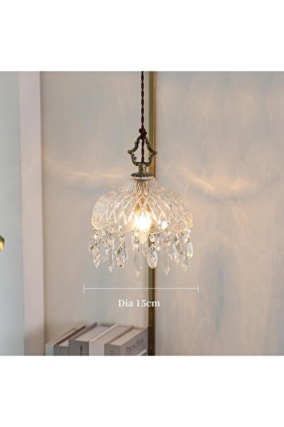Choice Warm White Dia 15cm YEBMLP French Retro Glass Hanging Light Indoor LED...