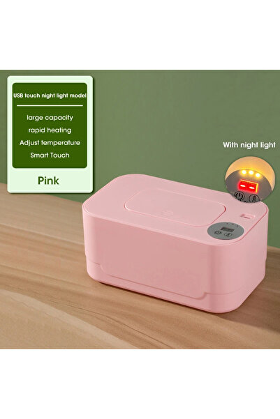 Choice سخان مناديل مبللة للأطفال وردي اللون مزود بشاشة LED وموزع مناشف مبللة ...
