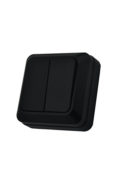 Choice 2 Gang 1 Way Switch Black EU Standard 1 Gang 1 Way Wall Mounted Button...