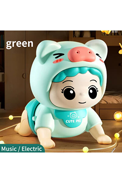 Choice GREEN Baby toys learn to crawl guide head up practice training puzzle ...