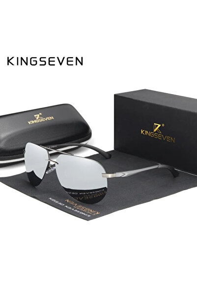 Choice6 Orignal Mirror Silvery KINGSEVEN Rimless Pilot Sunglasses Polarized U...