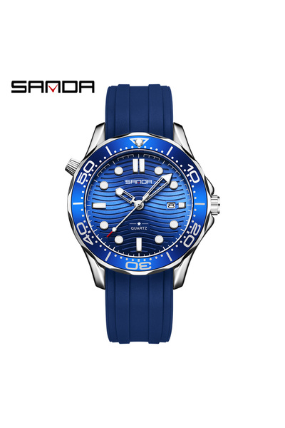Choice ساعة يد رجالية كوارتز J Blue 2025 SANDA 1145 أنيقة للأعمال بسيطة متعدد...