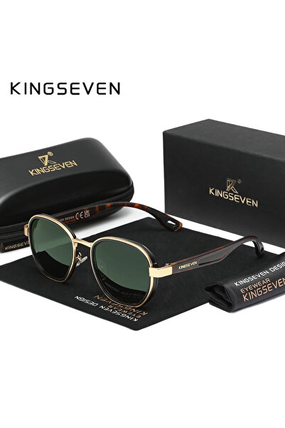 Choice1 Leoaprd GreenG15 KINGSEVEN Small Round Sunglasses Men Polarized Women...