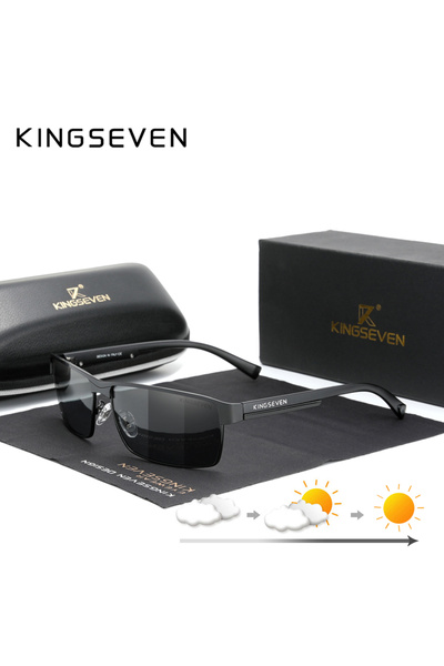 Choice Black-Photochromic KINGSEVEN New Photochromic Sunglasses Men Chameleon...