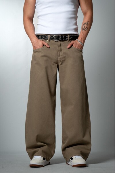 GRJ denim Dusty Olive Wide Leg Super Baggy Men's Jean Pants