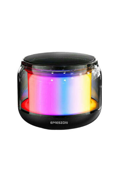 EMESZON Boxă portabilă, radio FM RGB 360 LED, EMESZON® S17, 5W, Bluetooth 5.1...