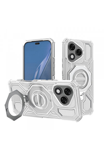 HONOR Husa pentru 400 Lite, Techsuit, Carbon Shield Pro, Alba