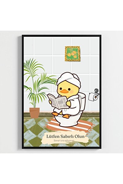BESAY Bornozlu Ördek | Eğlenceli Banyo ve Tuvalet Duvar Dekorasyonu | Gazete ...