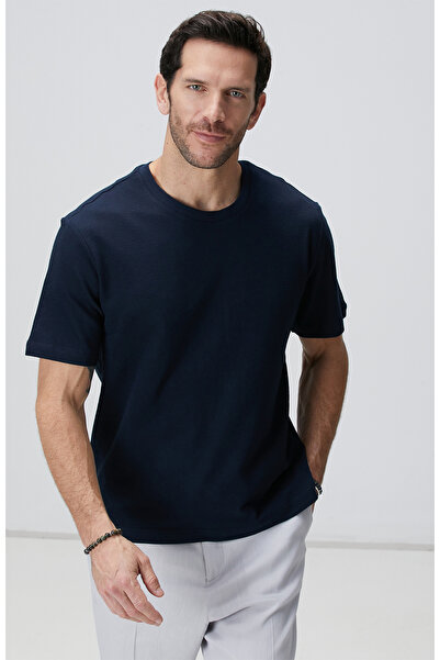Network Lacivert Jakarlı T-shirt