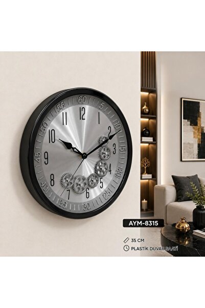 Hinora Model cu roată rotativă, culoare negru-argintiu, cadou decorativ elega...