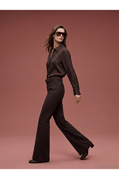 LC Waikiki Alita City High-Waisted Spanish-Leg Women's Trousers with a Differ...