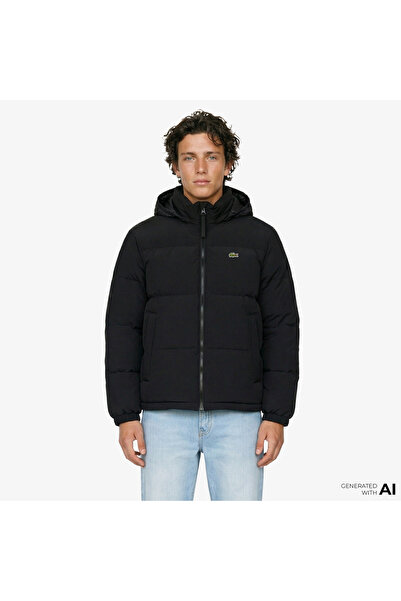 Lacoste Relaxed Fit Erkek Siyah Mont