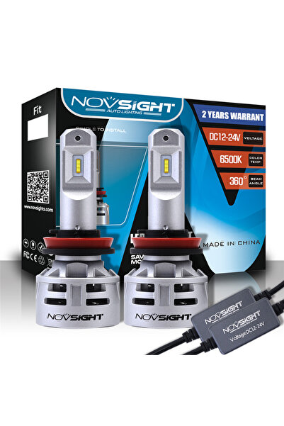 NOVSIGHT LED Λάμπες 2ΤΜΧ 30W 5000LM H11 12-24V LED 6500K A386 N9