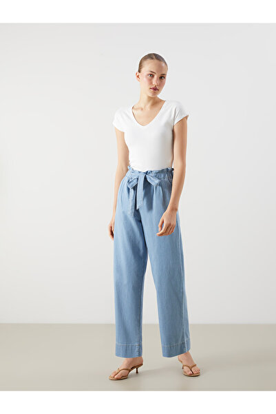 LC Waikiki Trendlucky Straight Fit Women's Jean Pants with Elastic Waist and ...