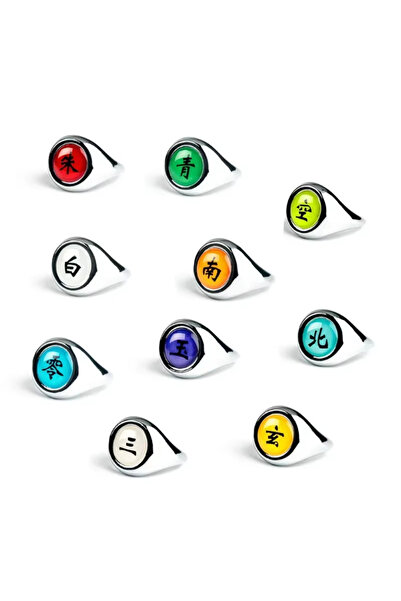 Choice6 resizable R089-Set Anime Cosplay Toy Ring Set Akatsuki Itachi Ring Fo...