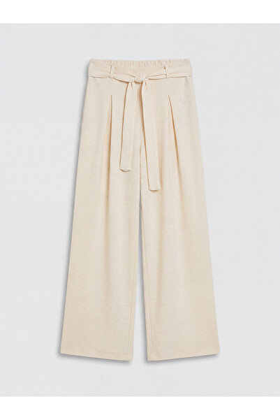 LC Waikiki Seray New Season Linen Look Girls' Pleated Trousers