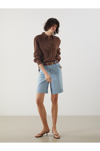 LC Waikiki Trendlucky Bermuda Fit Women's Jean Shorts with a Difference