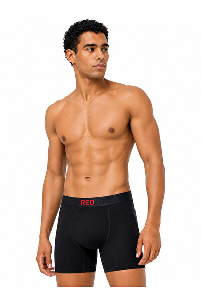 Redzone Erkek Siyah Bambu  Lycra Boxer 6 Adet